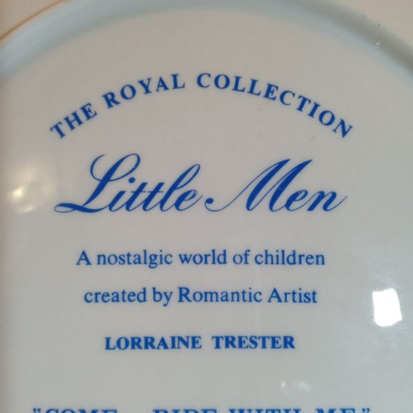 The Royal Collection Little Men Come Ride with Me Signed Plate - Picture 6 of 6